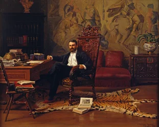Louis Signorino seated in his study